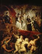 Peter Paul Rubens maria av medicis ankomst till hamnen i marseilles efter gifrermalet med henrik iv av frankrike painting